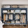 Modern Simple Wardrobe 8 Storage Spaces Large Capacity Dustproof For Bedrooms Rentals Students Home Storage Solutions