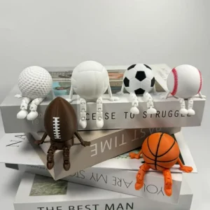 Articulated Sports Ball Figurines Creative Golf Soccer Basketball Decor Home Office Movable Joint Desktop Ornaments Idear Gift