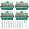 4Pcs Mini Greenhouse 12 Compartments Indoor Greenhouse Propagation Greenhouse Nursery Box With Air Vent