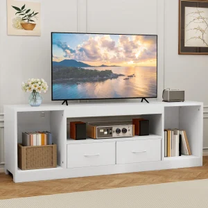 YITAHOME 148cm TV Stand for 65" TVs - 2 Doors & 3 Adjustable Shelves, Entertainment Center for Living Room/Bedroom