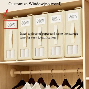 Sheet Storage Box Organizer Thickened Fabric Folding Window Zipper Blanket Organizer Wardrobe Bed Clothes Storage with Lid