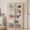 Dustproof Simple Wardrobe Display Cabinet No Need for Drilling Multi Layer Storage Rack Home Bedroom Floor Style Storage Rack