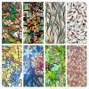 Window Privacy Film Adhesive Film Static Clings 3D Decorative Flower Window Film Stained Vinyl Glass Christmas Window Sticker