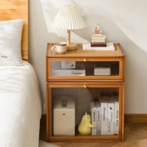 Solid wood bedside table locker small simple bedroom home 2025 new bedside shelf cabinet