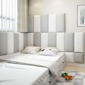 1PC 20cm×40cm Sticker Beautiful HeadboardsWhite Wall stickers Adhesive Upholstered Headboards Furniture