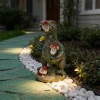 Creative Dinosaur Eating Dwarf Figurine Ornament，Perfect sculpture display for both outdoor and indoor use
