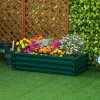 Raised Beds for Garden, Galvanized Outdoor Planters, for Herbs and Vegetables, Use for Patio, Backyard, Balcony, Green