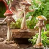1PC Funny Resin Mushroom Decor Crafts For Garden Yard Home Decoration Cute Whimsical Outdoor Ornamental Art Figurines Decoration
