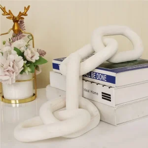 Wooden Chain Link Bohemian Art Hand Carved Modern Ornament Crafts for Farmhouse Bedroom Coffee Rustic Decoration