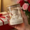 Cute Teddy Bear Scented Candle Glass Jar Soy Wax Aromatherapy Valentine's Day Gift for Girlfriend Wedding Favors Party Souvenir