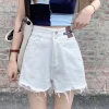 Summer Female New High Waist Thin Short Jeans Lady Chic Ripped Baggy Denim Pants Women Retro Classic Fashion Denim Shorts
