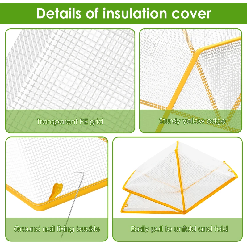 Greenhouse Cover Foldable Garden Vegetable Flower Insect-Proof Bird Portable Winter Warm Anti-uv Windproof Planting Greenhouse - Image 4