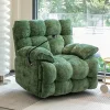 Electric Recliner Chair, 360° Swivel Rocking Lazy Chair with Massage & Heating, Modern Chenille Lounge Chair for Living Room