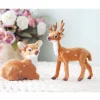Deer Model Simulation Animal Miniature Figurine Home Decoration Ornament Polyethylene Material for Garden Display
