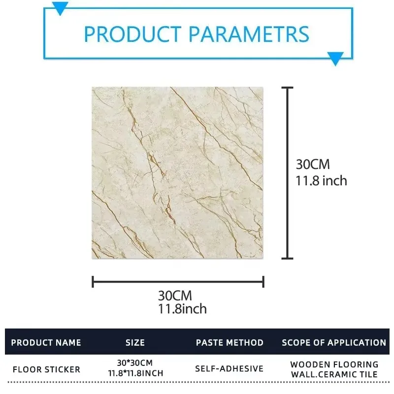 T45 T60 Waterproof Imitation Tile Floor Stickers 30*30cm Bathroom Self-adhesive wall decoration wall decorations living room - Image 3