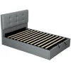 4ft6 Double Ottoman Bed with Gas Lift Storage - Grey