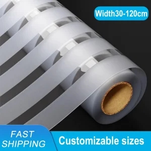 Privacy Window Film Self-Adhesive No-Glue Static Cling Stripe Pattern Frosted Window Film Decorative Privacy Glass Film for Home
