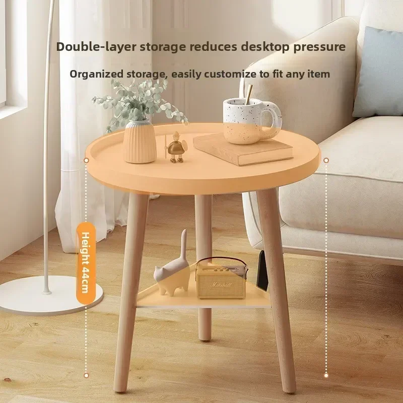 Sofa side table Living room Coffee table Rental room Modern small table Bedroom bedside rack - Image 3