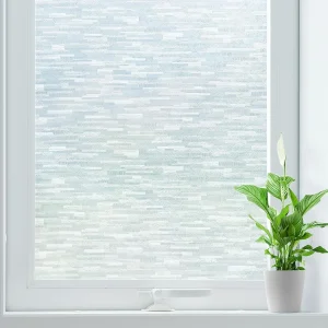 Frosted Glass Window Film Privacy Static Cling UV Blocking Removable Opaque Stickers Vinyl Non Adhesive for Home Office