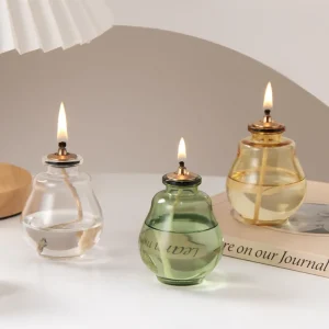 Creative Aromatherapy Candles Glass Coloful Small Oil Lamps Modern Home Decorative Ornaments Indoor Outdoor Oil Lamps