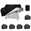 Black Waterproof BBQ Cover Outdoor Barbecue Protection Heavy Duty Anti Dust Rain Barbeque Gas Grill Protective Cover SKFJ001
