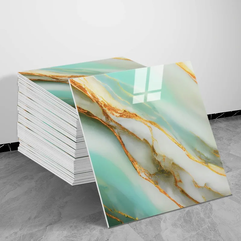 Peel and Stick Floor Tile Stickers Waterproof Vinyl Flooring Marble Vinyl Tiles for Kitchen Bedroom Laminate Flooring Bathroom