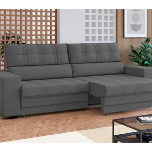 Retractable Sofa Reclining 3 Places Velvet Medelín Besthouse