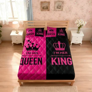 3pcs Color Blocking Queen King Printed Coreless Bed Sheet Set Multi Size Bed Cover, Bedroom Bedding Decoration, Machine Washable