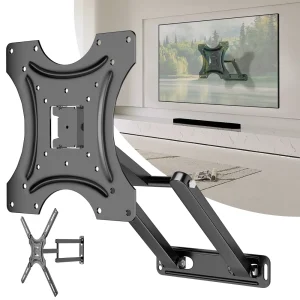 Universal TV Monitor Wall Mount Bracket Articulating Arms Swivel Tilt Extension Rotation for Most 17-55 Inch Flat Curved TVs