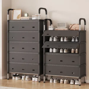 Multi-tier Galvanized Pipe Shoe Shelf, Shoemaker Organizer, Multi-tier Dustproof Entryway Shoe Cabinet, Furniture Goodies.