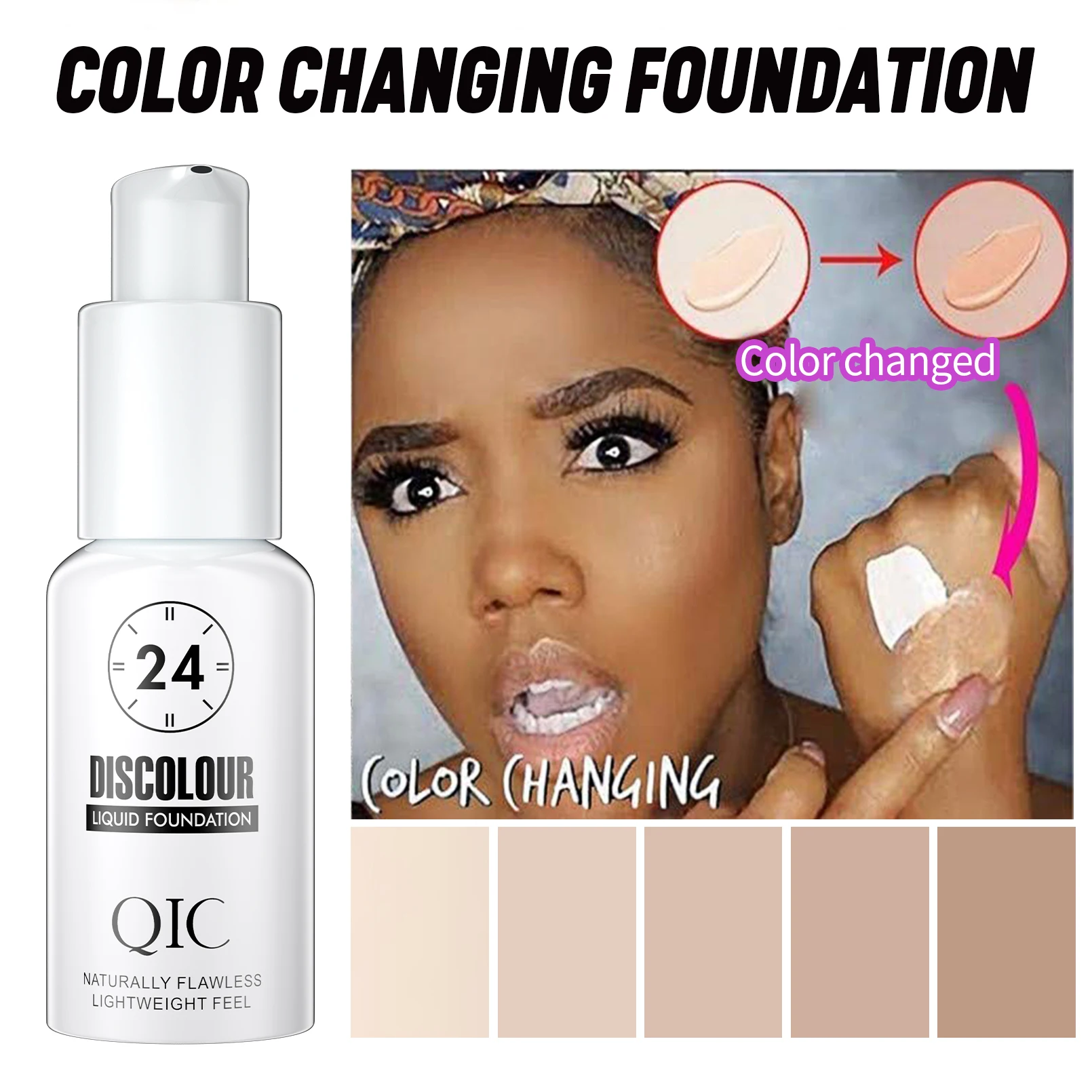 Foundation Magic Color Changing Foundation Liquid Soft Matte Long Lasting Hydrating Makeup Base - Image 2
