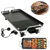 BRIEFNESS Electric Smokeless Table Grill, Hot Non-Stick BBQ Griddle for Kitchen, Party, Camping, Dinner, Festival Cooking