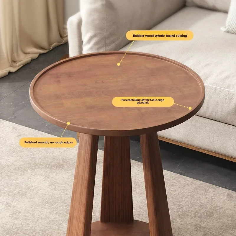 Solid wood sofa edge corner few living room double coffee table - Image 4