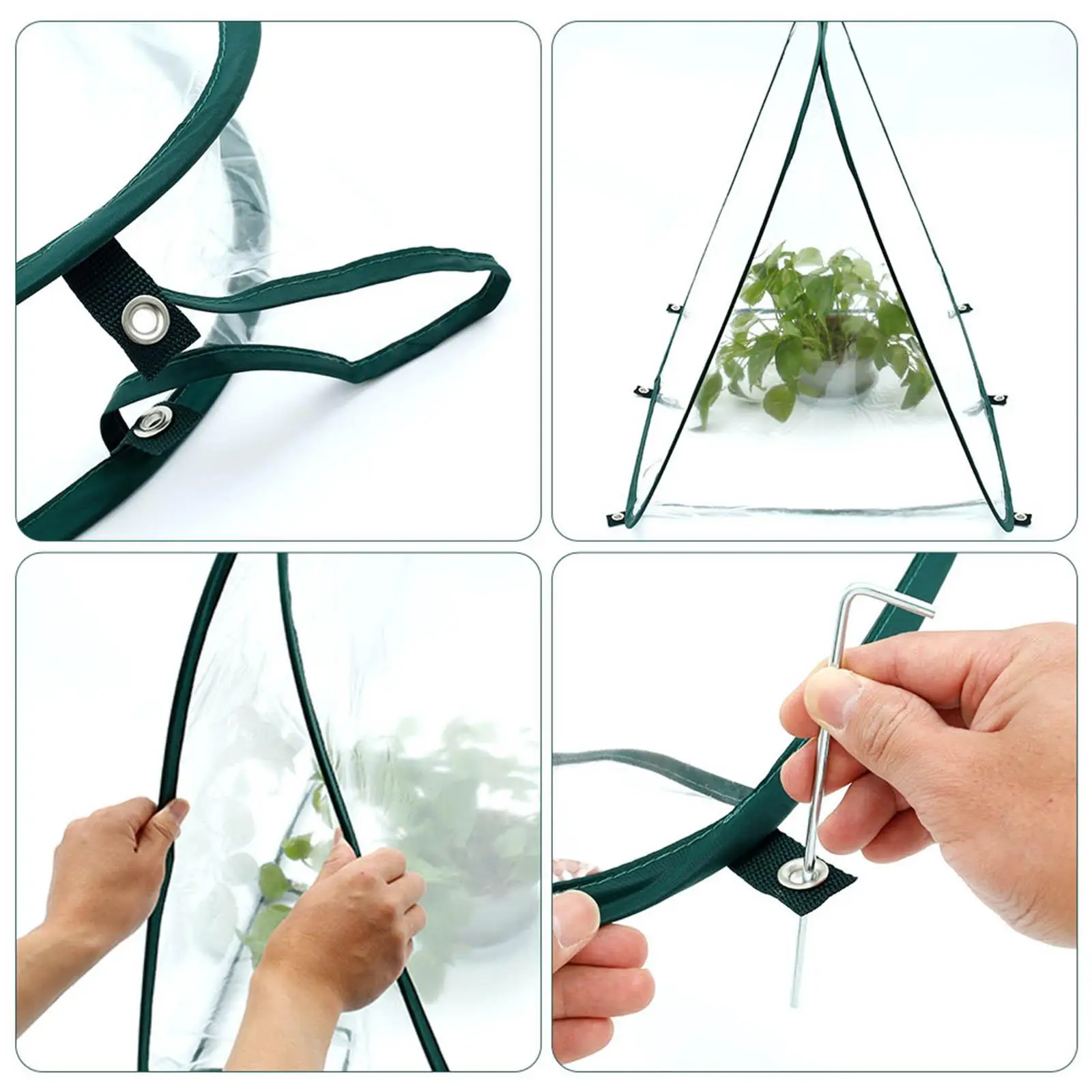 Portable Mini Greenhouse, popped Up Small Collapsible PVC Cover for Backyard Gardening Plant Shelter