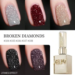 15ml Broken Diamond Halloween Christmas Nails Gel Nail Polish Adhesive Burst Flash Maillard Broken Diamond Adhesive