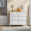 WOLTU Cabine Chest of Drawers with 6 Fabric Drawers Storage Sideboard for Living Room Hallway Bedroom Home