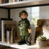 Soldier Figurine Military Uniform Soldier Resin Statue Suitable for vintage home decori Placed on the desktop On the bookshelf