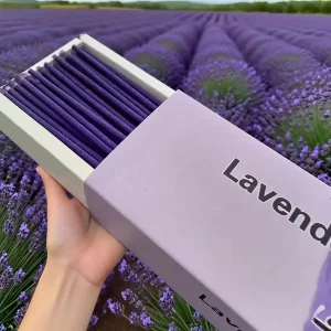 25/110/330/600/1600 Pieces of Natural Bamboo Charcoal Incense Sticks, Soaked in Lavender Fragrance | Long-Lasting Fragrance, Suitable for Yoga, Meditation, Home and Office Use | A Combination of Holidays Including Christmas, Halloween, Easter, Thanksgiving, and Hanukkah.