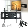 32-70 inch TV Wall Mount Universal Floating TV Stand Swivel Tilt Horizontal Adjustment TV Wall Bracket W/ Articulating Arms