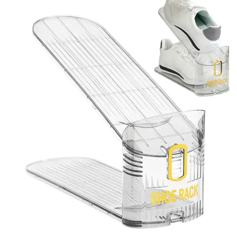 1/10Pcs Adjustable Shoe Organizer Footwear Support Slot Space Saving Cabinet Closet Stand Shoes Storage Rack Shoebox Hot Sale