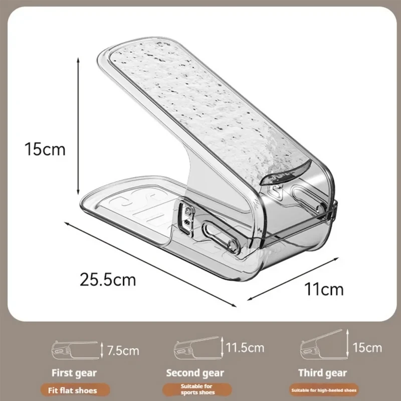 Adjustable Shoe Organizer Double-layer Footwear Support Slot Space Saving Cabinet Closet Stand Shoes Storage Rack Shoebox - Image 3