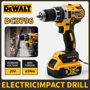 Dewalt 18V- 20VDCD796 Cordless Brushless Impact Drill Brushless Drive Compact Drill Rechargeable Portable Power Tools