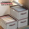 Closet Organizer Box Foldable Fabric Storage Drawer With Transparent Lid For Clothing Jeans Wardrobe Divider Space Saver