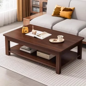 Solid wood coffee table for home use, modern, simple, small-sized, multifunctional tea table for rent, simple low table for rent