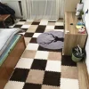 12Pcs Winter Hot Selling Interlocking Mat 30x30CM Plush Splicing Carpet Bedside Mat for Bedroom All-Season Soundproof and Warm
