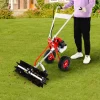 43cc 1.25kw Lawn Yard Sweeper Hand Pull Start Rolling Brush Head 8500rpm Single-cylinder Air-cooled 2-stroke Gasoline Engine