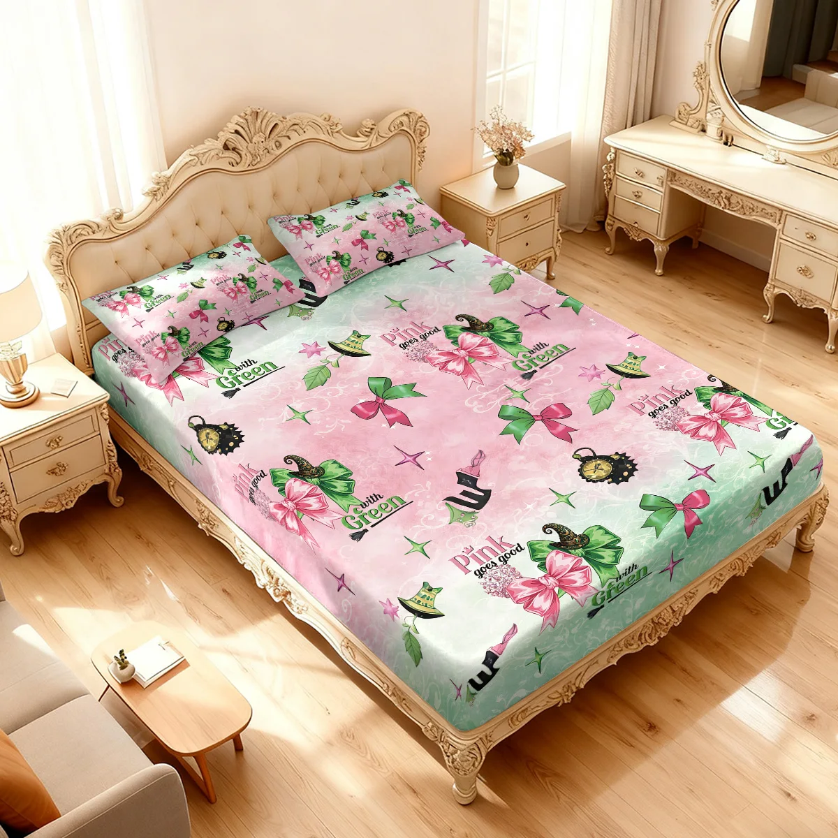 3pcs Magic Wicked Witch Butterfly Knot Printed Core Free Bed Sheet Set Multi Size Comfortable Bed Cover Bedroom Bedding Decorati - Image 4