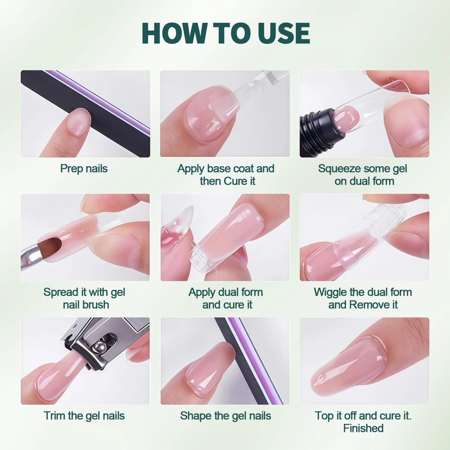 Nailpop TPO&HEMA-FREE Crystal Poly Nail Gel 6 Colors Builder Gel for Nail Extension Easy to Apply Long Lasting Salon Quality 1pc - Image 5