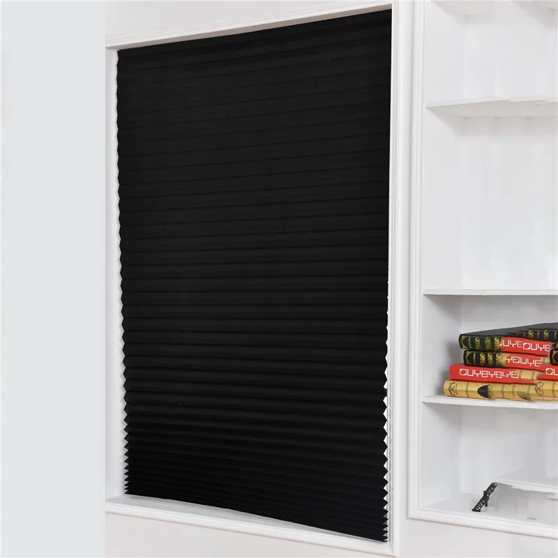 Self-Adhesive Blinds Semi-Blind Curtains Bathroom Kitchen Balcony Office Blinds Pleated Curtains Window Decor - Image 3