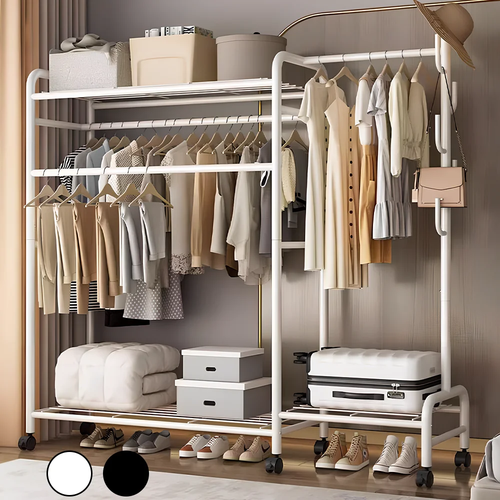Durable Double-Pronged Clothes Rail Rack - Ideal for Garment Display & Organization in the UK - Image 2